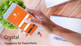  Presentation with online banking - Amazing PPT layouts having ip security - online banking against overhead backdrop and a lemonade colored foreground