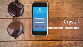  Presentation with online banking - Theme enhanced with ip security - online banking against view background and a red colored foreground