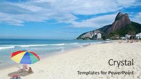  Presentation with ipanema beach - Colorful PPT theme enhanced with ipanema beach rio de janeiro backdrop and a lemonade colored foreground