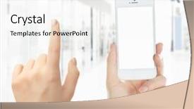  Presentation with smart light - Theme having iphone - hand holding black and white background and a white colored foreground