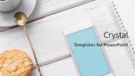  Presentation with cookies - Presentation theme enhanced with iphone - mock up of white smart background and a white colored foreground