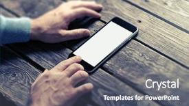  Presentation with clipping - Cool new slide set with iphone - working with a smart phone backdrop and a dark gray colored foreground