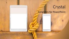  Presentation with tablets wood table tablet white - Theme featuring iphone 6 - mock up of a smartphone background and a coral colored foreground