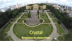  Presentation with museu - Amazing slide set having ipiranga in sao paulo brazil backdrop and a tawny brown colored foreground