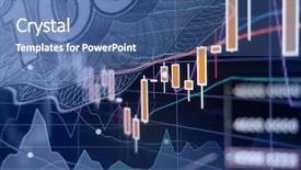  Presentation with financial market - Presentation theme having ipo - economic growth - stock market background and a ocean colored foreground