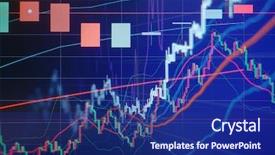  Presentation with stock market - Slides having cryptocurrencies success graphs charts - stock market graph and bar background and a navy blue colored foreground