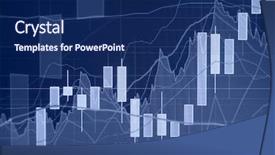  Presentation with stock market - Colorful presentation theme enhanced with chart - financial and business background backdrop and a navy blue colored foreground