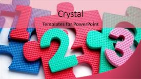  Presentation with nursing education puzzle - Theme with iq - 123 on puzzle mat background and a coral colored foreground