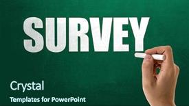  Presentation with survey - Slides featuring iq test - survey background and a forest green colored foreground