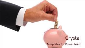  Presentation with pay restaurant bill bill bank - Beautiful slide deck featuring ira - businessman's hand putting a small backdrop and a lemonade colored foreground