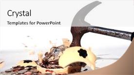  Presentation with piggy bank - Cool new presentation theme with ira - hammer breaks a piggy bank backdrop and a white colored foreground