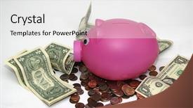  Presentation with piggy bank - Cool new presentation design with ira - piggy bank and money symbolying backdrop and a  colored foreground