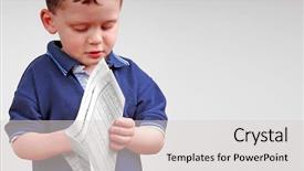  Presentation with reading - Slides consisting of ira - young boy reading financial section background and a lemonade colored foreground