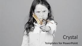  Presentation with floating dollar bills - Slides enhanced with ira - young girl holding out crumpled background and a light gray colored foreground