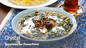  Presentation with noodle - Amazing presentation having iran - ash reshteh persian new years backdrop and a ocean colored foreground