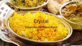  Presentation with saffron - Slides consisting of iran - saffron rice background and a gold colored foreground