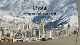  Presentation with iran - Slide set enhanced with iran - winter tehran view background and a light gray colored foreground