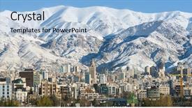  Presentation with iran - Cool new slide deck with iran - winter tehran view backdrop and a light blue colored foreground