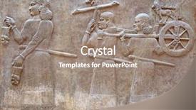  Presentation with ancient iran - PPT layouts enhanced with iran history - ancient sumerian stone carving background and a gray colored foreground