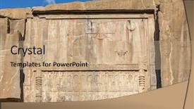  Presentation with iran history - Amazing PPT layouts having iran history - faravahar - relief of winged backdrop and a coral colored foreground