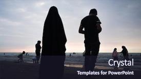  Presentation with woman muslim - Cool new presentation theme with iranian culture - beautiful muslim woman silhouette backdrop and a wine colored foreground