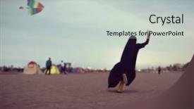  Presentation with culture - Amazing slides having iranian culture - beautiful muslim woman backdrop and a light gray colored foreground