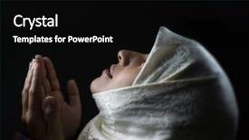  Presentation with woman muslim - Presentation featuring iranian culture - muslim woman praying background and a black colored foreground