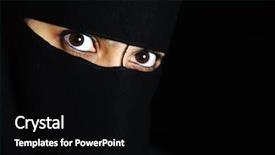  Presentation with mystery - Amazing presentation theme having iranian culture - mystery woman eyes exotic backdrop and a black colored foreground