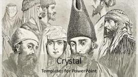  Presentation with old men - Colorful slide deck enhanced with iranian culture - persian men and woman old backdrop and a light gray colored foreground