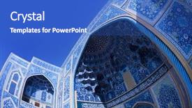 Presentation with mosque iran - Colorful presentation theme enhanced with iranian culture - sheikh lotf allah mosque backdrop and a cobalt blue colored foreground