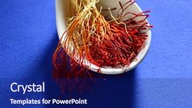  Presentation with saffron - Cool new presentation theme with irany - aromatic saffron in a white backdrop and a navy blue colored foreground
