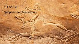  Presentation with ancient - Cool new slides with iraq - ancient sumerian stone carving backdrop and a yellow colored foreground