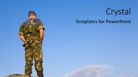  Presentation with climbing to top of mountain - Cool new PPT layouts with iraq war - military in the top backdrop and a teal colored foreground