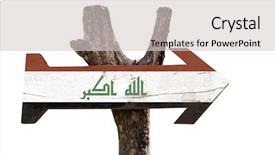  Presentation with iraq - Slide deck consisting of iraqi culture - iraq wooden sign isolated background and a  colored foreground