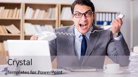  Presentation with employee anniversary work office - Amazing slide set having irate customer service - angry businessman with too much backdrop and a  colored foreground