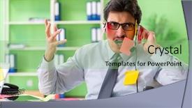  Presentation with help desk - Beautiful theme featuring irate customer service - young help desk operator working backdrop and a  colored foreground