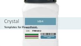  Presentation with chemical - Theme with irbr4-iridium-iv-bromide-chemical and a light blue colored foreground