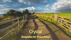  Presentation with blue green - Audience pleasing PPT theme consisting of ireland landscape the country driveway backdrop and a tawny brown colored foreground