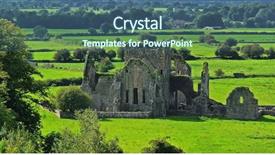  Presentation with irish - Presentation theme featuring ireland landscapes - irish ruins in cashel background and a ocean colored foreground