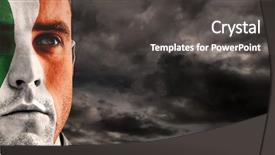  Presentation with business plan blue - Beautiful PPT layouts featuring ireland rugby player against blue backdrop and a dark gray colored foreground