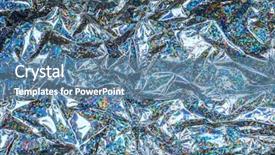  Presentation with holographic - PPT layouts having iridescent metallic wrapping foil radiant background and a teal colored foreground
