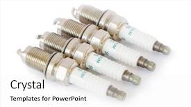  Presentation with spark - Amazing PPT theme having iridium spark plug set isolated backdrop and a  colored foreground