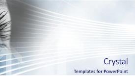  Presentation with iris - Presentation enhanced with iris and white smart tech background and a sky blue colored foreground