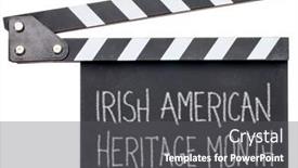  Presentation with heritage - Audience pleasing theme consisting of irish-american-heritage-month-white backdrop and a dark gray colored foreground
