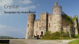  Presentation with irish - Presentation theme having irish castle on the coast background and a seafoam green colored foreground