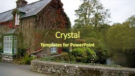  Presentation with irish - Cool new PPT theme with irish cottage house in cong backdrop and a tawny brown colored foreground