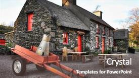  Presentation with irish - PPT theme with irish cottage house background and a  colored foreground