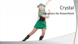  Presentation with saint - Audience pleasing PPT layouts consisting of irish dance - woman in saint patrick concept backdrop and a white colored foreground