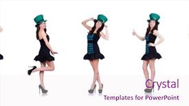  Presentation with irish - Audience pleasing theme consisting of irish dance - young girl in saint patrick backdrop and a sky blue colored foreground