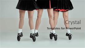  Presentation with irish - Presentation consisting of irish-dance-female-legs background and a coral colored foreground